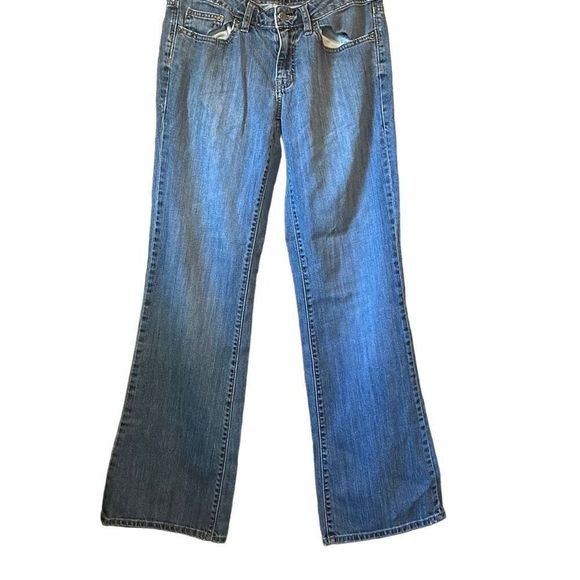 Bootcut Jeans Low Rise‎ Women's Denim Blue Wash Classic - Picture 1 of 5